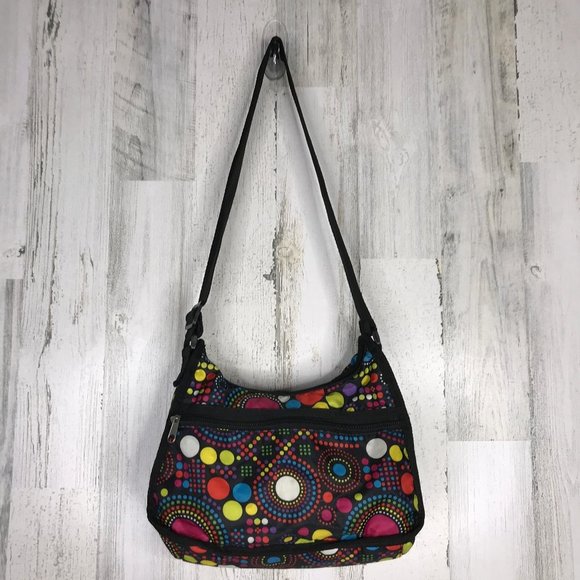 Handbags - Colorful polka dot nylon shoulder bag tote